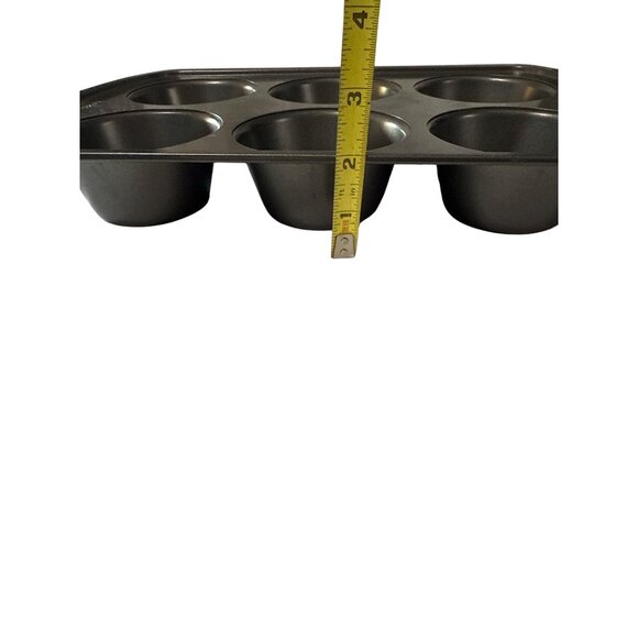 Wilton 6-Cup XL Muffin Pan Nonstick 2" Depth Heavy-Duty Bakeware - Picture 9 of 9